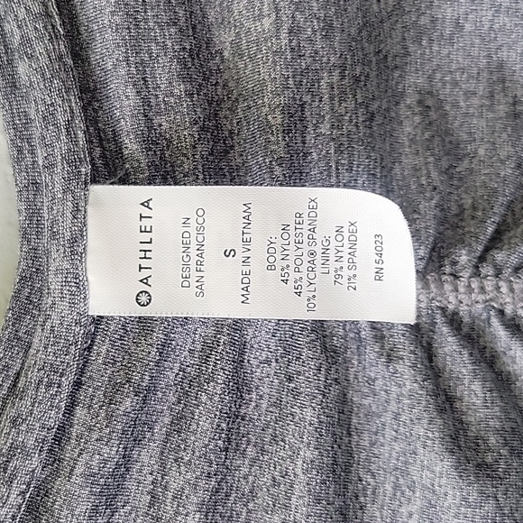 Athleta 1/4 Quarter Zip Ruched Top Heather Gray Size Small - Picture 7 of 7